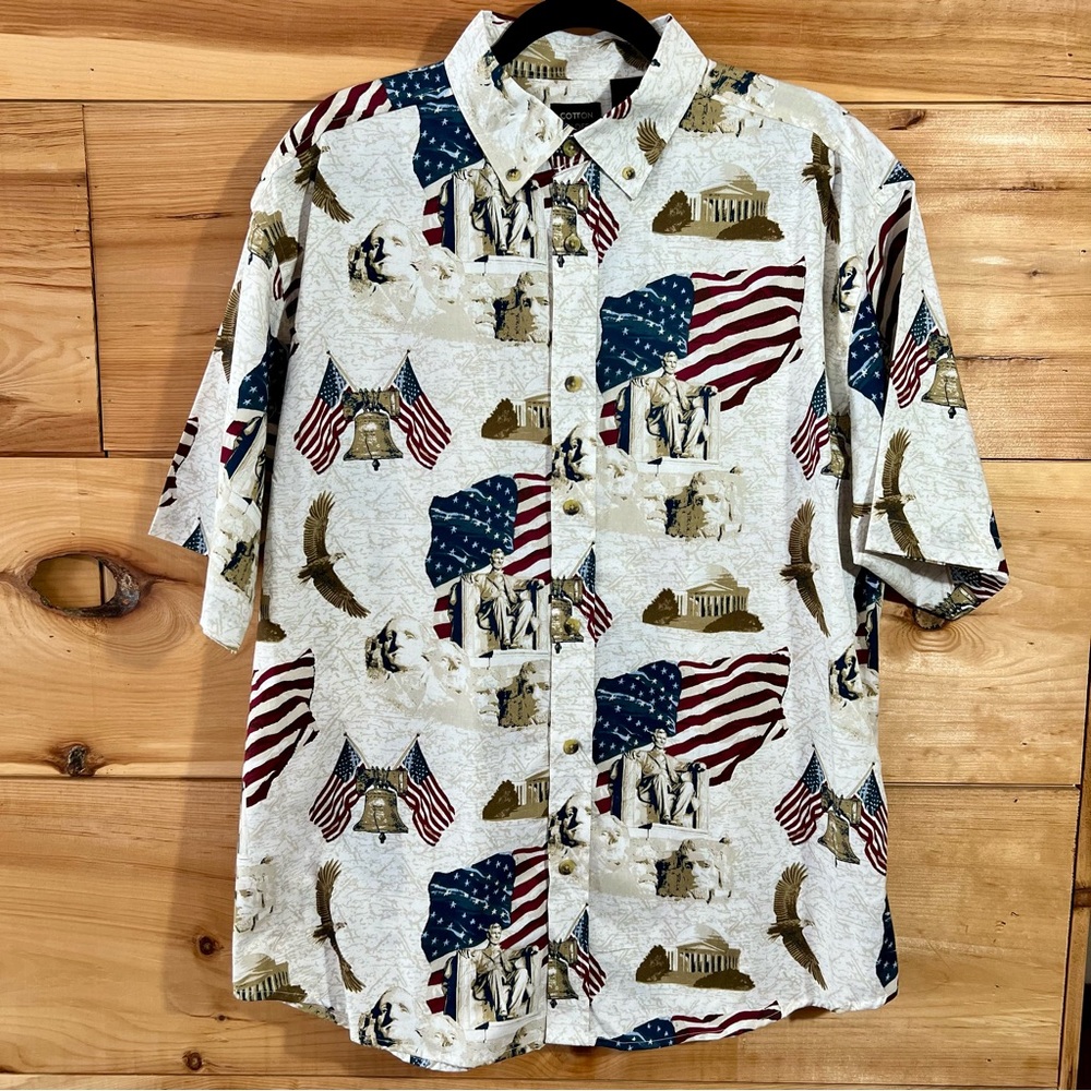 Patriotic Men’s Shirt Americana 250th Celebration Party Independence Day